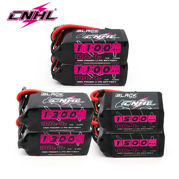 2PCS CNHL 4S 6S 14.8V 22.2V Lipo Battery 1100mAh 1300mAh 1500mAh 100C With XT60 For FPV Airplane Drone Quadcopter Helicopter