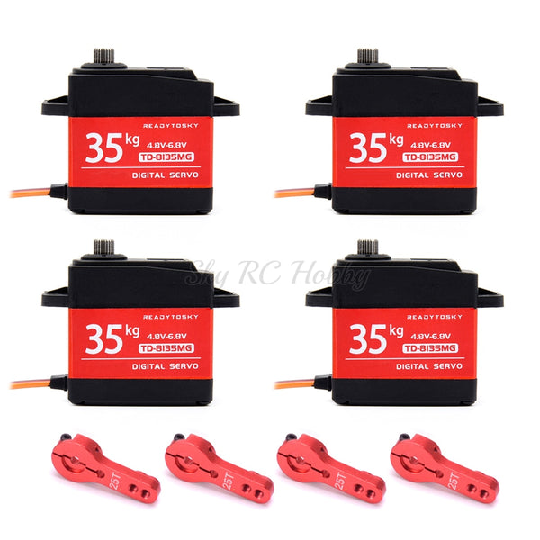 Waterproof 20KG 25KG 30kg 35kg 40KG 60KG Servos 180 270 360 Degree Large Torque Digital Servo Metal Gears 25T Arm For RC Car