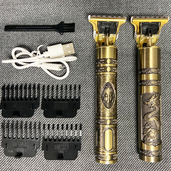2022 USB Vintage t9 0mm Hair Cutting Machine Trimmers For Man Electric Professional Hair clipper Barber Cordless Beard Dragon