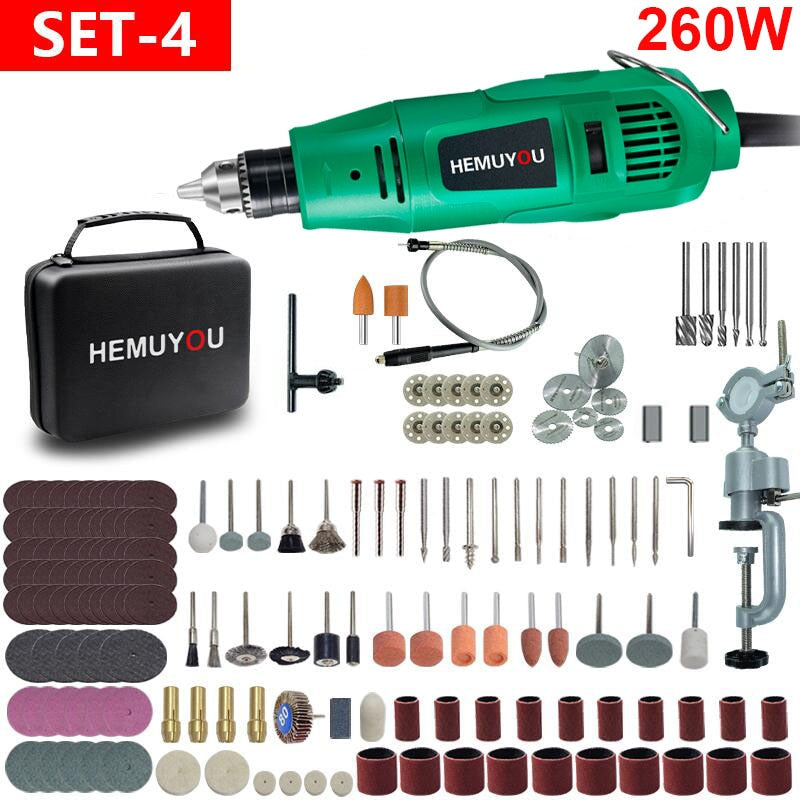 High-Power Engraver Electric Drill Engraving Dremel Rotary Tool 260W/480W Machine With Flexible Shaft 6-Position Variable Speed