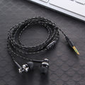 1pc Wired Earphone Stereo In-Ear 3.5mm Nylon Weave Cable Earphone Headset For Laptop Smartphone Gifts Headphones