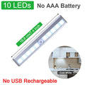 LED Closet Light 160 LEDs Lamp with Motion Sensor Light Kitchen Lighting USB Rechargeable Under Cabinet Lights for Bedroom