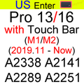 Keyboard Cover for Macbook Air 13 M2 Pro 13 M1 14 Max 15 16 Bar ID 17 Retina 11 Silicone Protector Skin Case A2337 A2442 A2681