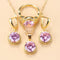 2022 Sell Well Wedding 925 Mark Jewelry Sets Black Zircon Dangle Earrings And Necklace Ring 3 Piece Set women Trendy Costume