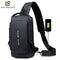 Multifunction Patent Leather Chest Bag Men Waterproof Men Crossbody Bag Anti-theft Travel Bag Male USB Charging Chest Bag Pack