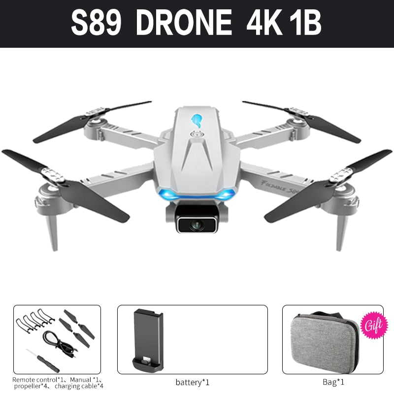 2022 New Mini Drone S89 pro 4k Profesional HD Dual Camera WiFi  Fpv Drones Height Preservation Rc Helicopters Quadcopter Toys