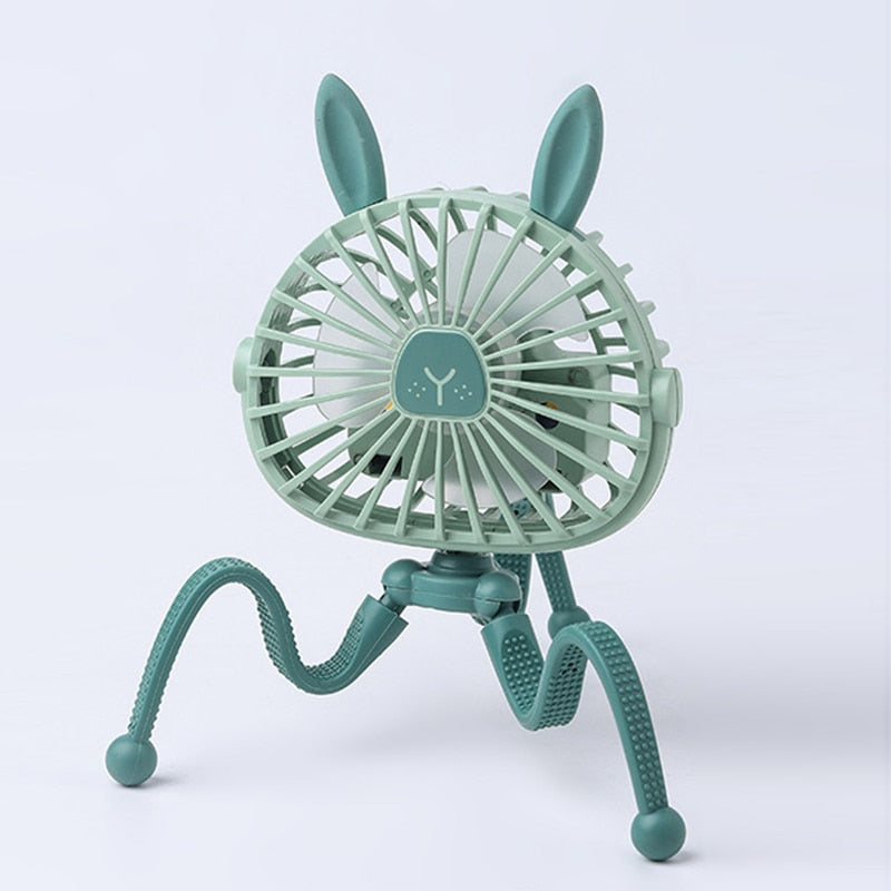 500mAh Stroller Fan Personal Portable Desk Handheld Baby Bed Car Seat Fan USB Rechargeable Fan Mini Stroller Accessories