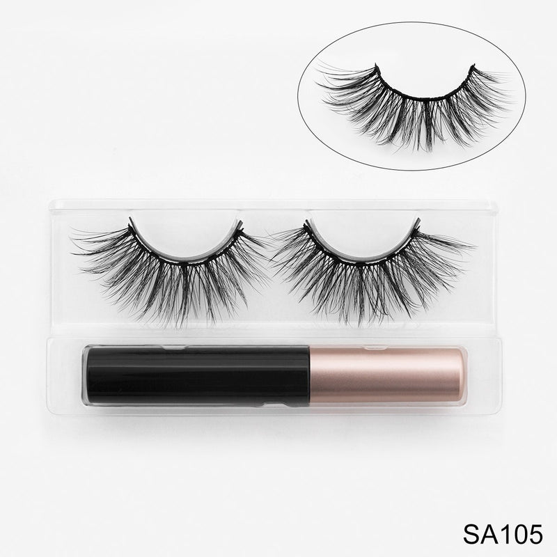 Magnetic Eyelashes 3D Mink Eyelashes Magnetic Eyeliner Magnetic Lashes Short False Lashes Lasting Handmade Eyelash Makeup Tool