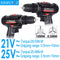 Cordless Screwdriver Electric Screwdriver Cordless Drill  Power Tools Handheld Drill Lithium Battery Charging Drill + Battery