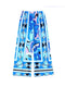 TFMLN 2022 Summer Women 2PCS Print Blouses+Skirts Set New Turn Down Collar Long Sleeve Tops High Waist Dress Girl Outfits