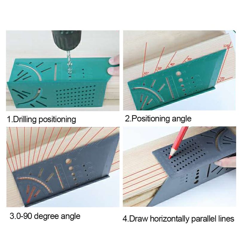 Woodworking Tools Carpentry Scribe Mark Line Gauge T-Type CrossOut Carpenter Angle Ruler Precision Measurement Manual Work Tools