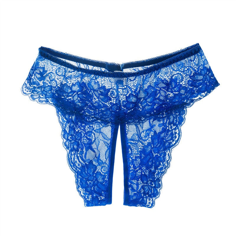 XL - 4XL Plus Size Open Crotch Panties For Sex Lace Transparent Underwear Women Sexy Lingerie Stretching Thongs Femme Christmas
