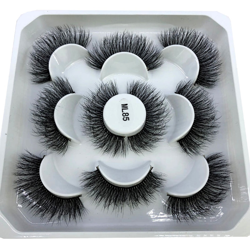 2022 New 5 pairs natural false eyelashes fake lashes long makeup 3d mink lashes eyelash extension mink eyelashes short eyelashes