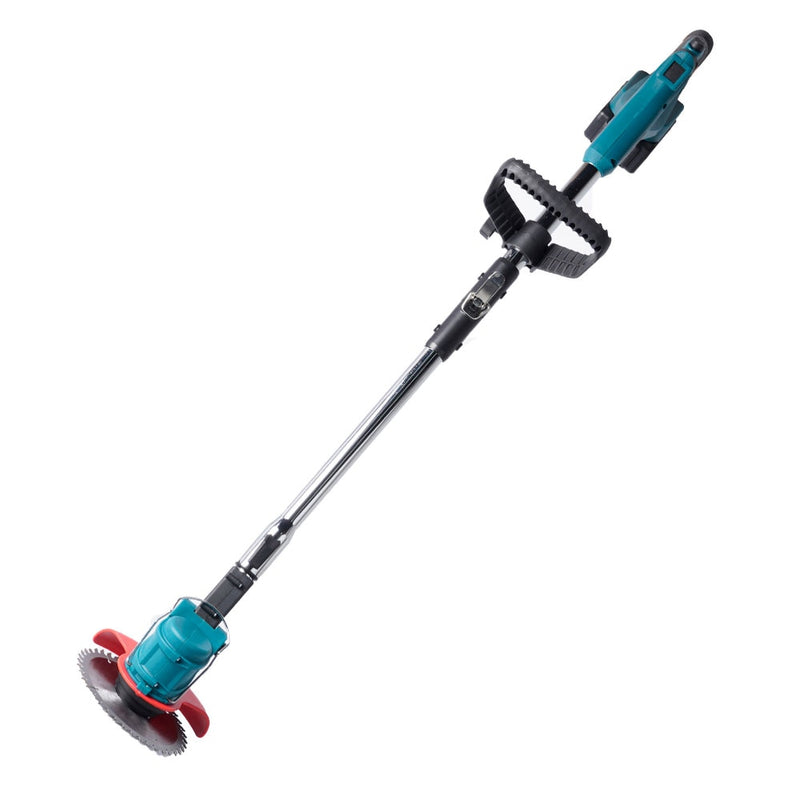Electric Folding Lawn Mower Cordless Lawn Trimmer with 2 Lithium Batteries 8 Accessories Adjustable Handheld Power Tools