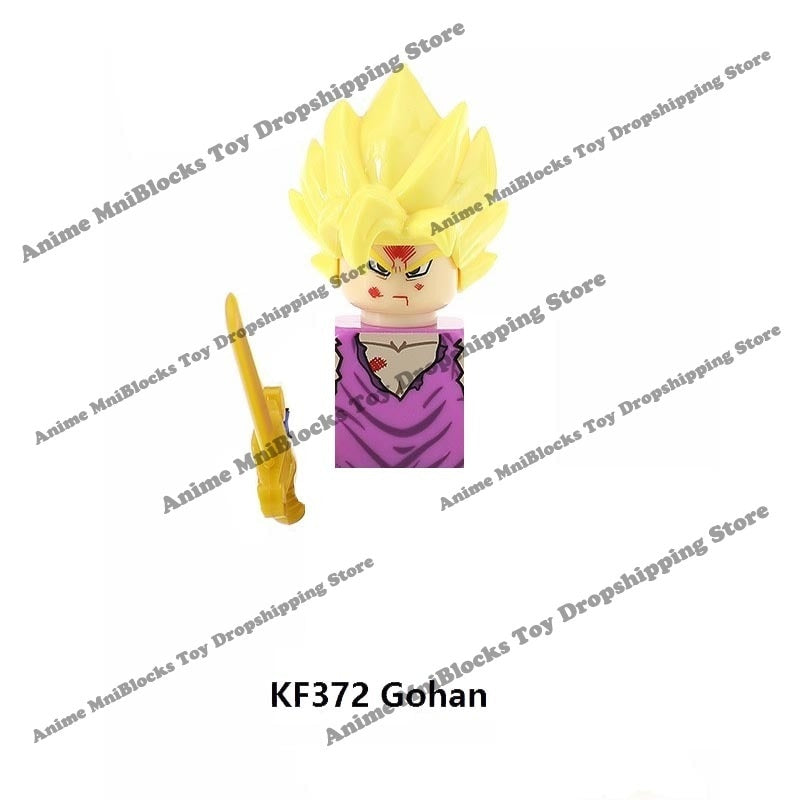 KT1007 KT1009 KT1011 KT1020 KF6142 Dragon Ball Z Goku Vegeta Trunks Kuririn Mini Action toy Figures Kids Assemble dolls Gifts