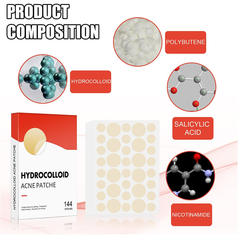144pcs/set Face Men Women Skin Care Acne Pimple Patch 2 Sizes Invisible Professional Healing Absorbing Spot Sticker Covering