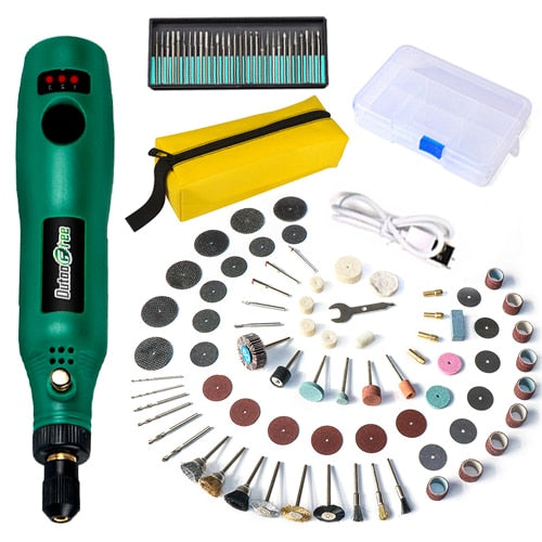 Mini Wireless Drill Electric Carving Pen Variable Speed USB Cordless Drill Rotary Tools Kit Engraver Pen for Grinding Polishing