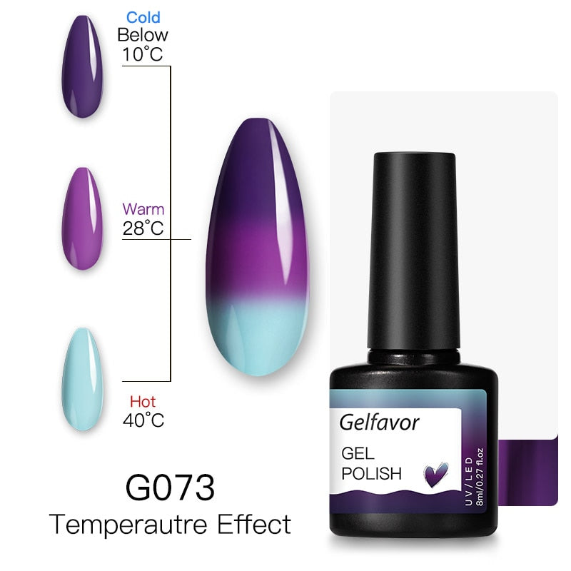 GELFAVOR Gel Nail Polish Glitter 8ML Semi-permanent Varnish Hybrid UV Nail Gel Polish For Manicure Nail Art Design Gel Varnishes