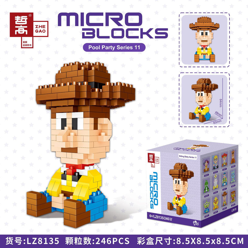 Disney DIY LinaBell assembly buildding blocks Goofy Pluto Anime Mini Action Figures Educational Toys kids Birthday Gifts
