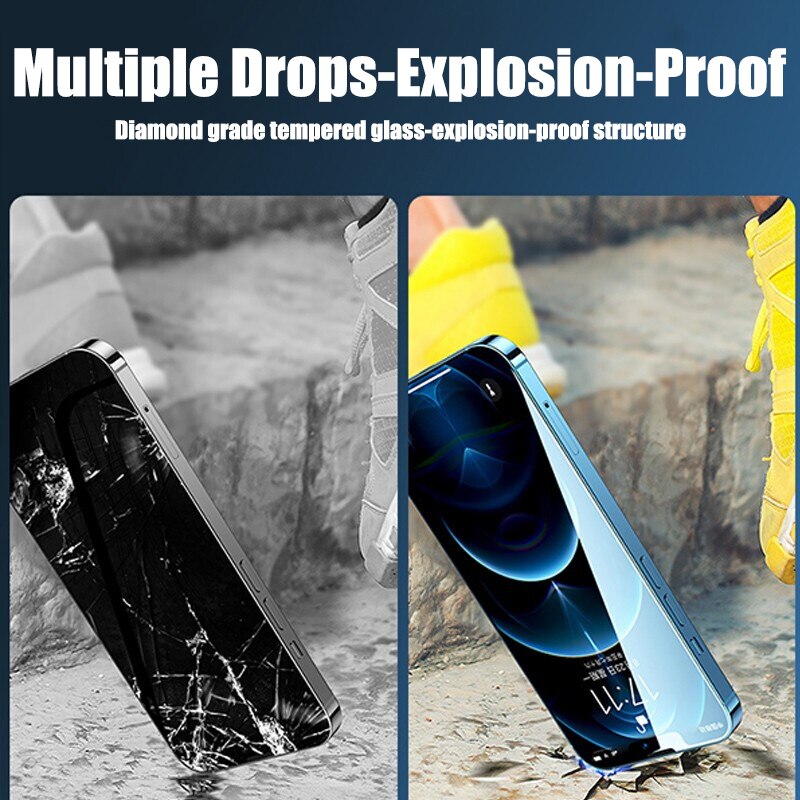 4PCS Tempered Glass For iPhone 11 12 13 14 Pro MAX XR X XS Max Screen Protector on For iPhone 12 11 13 14 Mini 7 8 6 Plus Glass