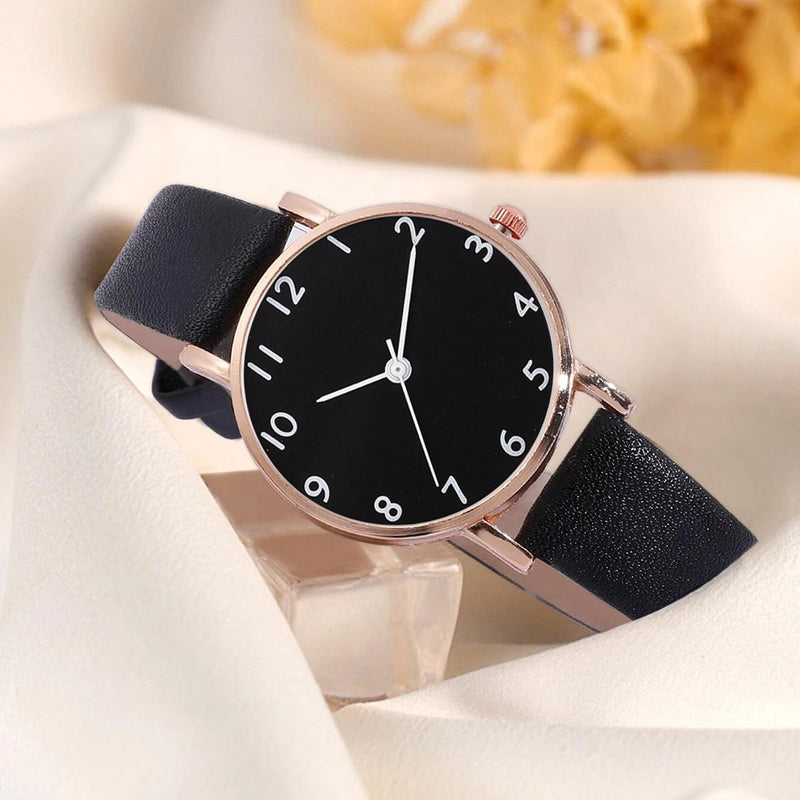 2022 New Watch Women Fashion Casual Leather Belt Watches Simple Ladies Round Dial Quartz Wristwatches Dress Clock Reloj Mujer