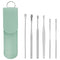6Pcs/set Ear Wax Pickers Stainless Steel Earpick Wax Remover piercing kit  earwax Curette  Spoon Care Ear Clean Toolear cleaner
