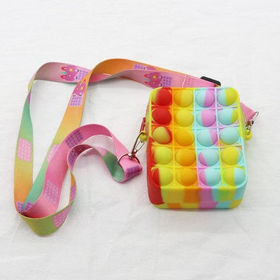 Hot Fidget Toys 2022 Push Bubbles Toy Rainbow Unicorns Premium Girls Push Bubble Bag Adult Antistress Squeeze Squishy Gifts