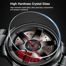 Fashion Car Wheel Rim Hub Watch For Men Sport Quartz Wristwatch Luxury Stainless Steel &amp; Leather Belt Watches Dropshipping