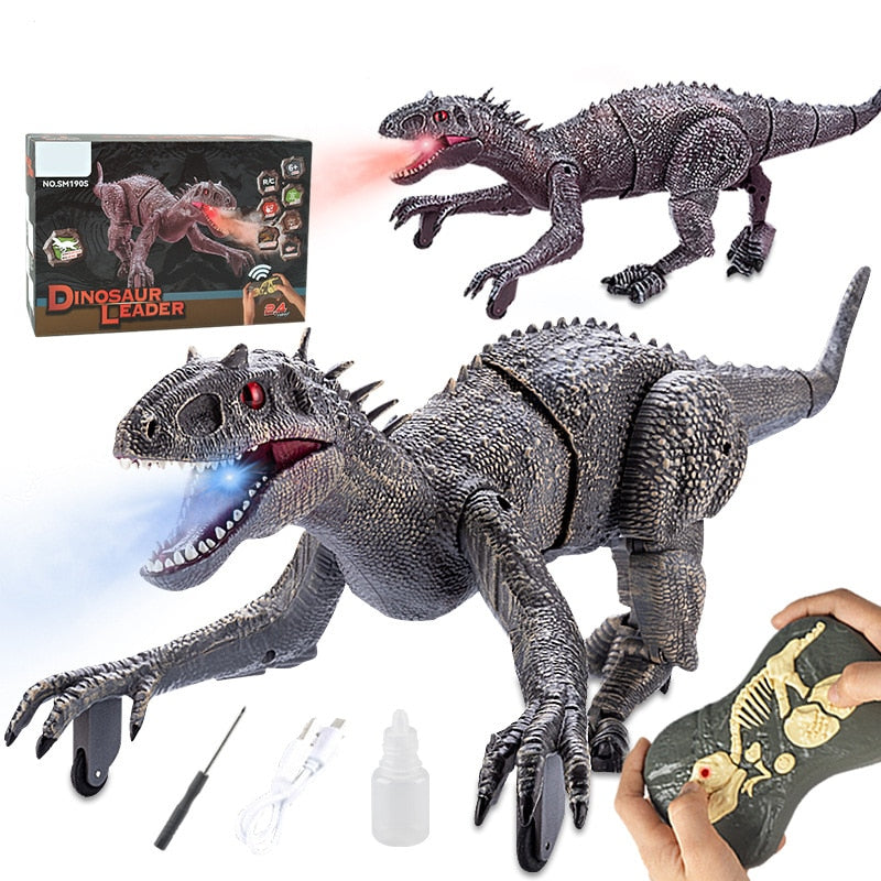 2.4G RC Dinosaur Raptor Jurassic world Remote Control Velociraptor Toy Electric Walking dragon Toys For Children Christmas Gifts