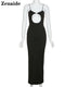 Zenaide 2022 Cut Y2K Long Dress Backless Spaghetti Strap Sexy Maxi Bodycon Dresses Pink Women Summer Black Beach Party Outfits