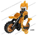 LG1002 Disney Building Blocks Luminous With Motorcycle Plastic mini action toy Figures Children Toys birthday gifts