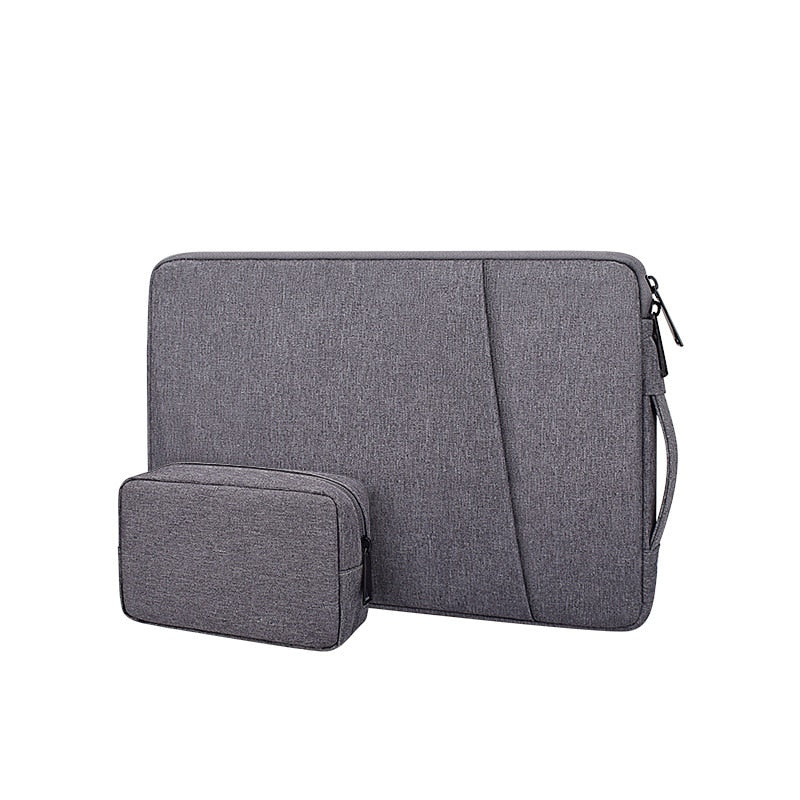 Side Carry Laptop Bag with Front Bag for iPad 13/14/15 inch Notebook Case for Macbook Computer Handbag Laptop Sleeve Briefcase