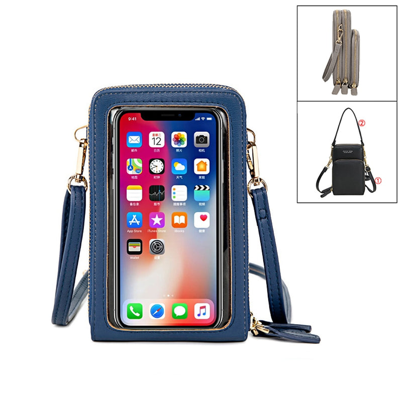 New Women PU Leather Shoulder bags Female Large Capacity Crossbody Bags Girls Multi-functional Handbag Phone Purse Dropshipping