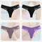 4PCS/Set Sexy Women Cotton Panties Lace Thong Underwear for Female Intimates Lingerie T-Back Floral Hollow Out Plus Size Panties