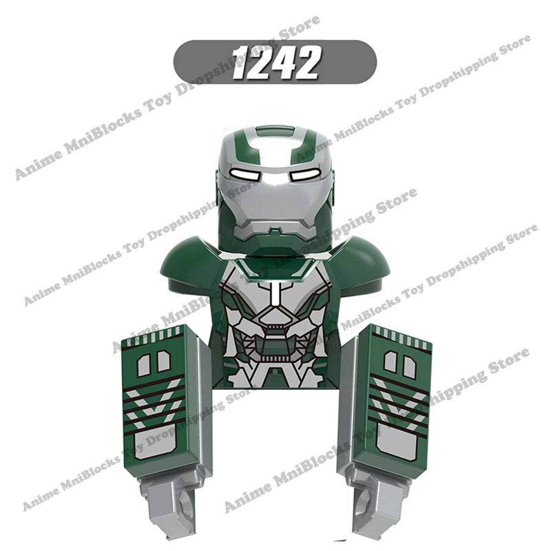 XP193 D009 WM718 Mark suit Disney anime movie figurine dolls mini plastic action toy figures Assemble blocks Christmas gifts