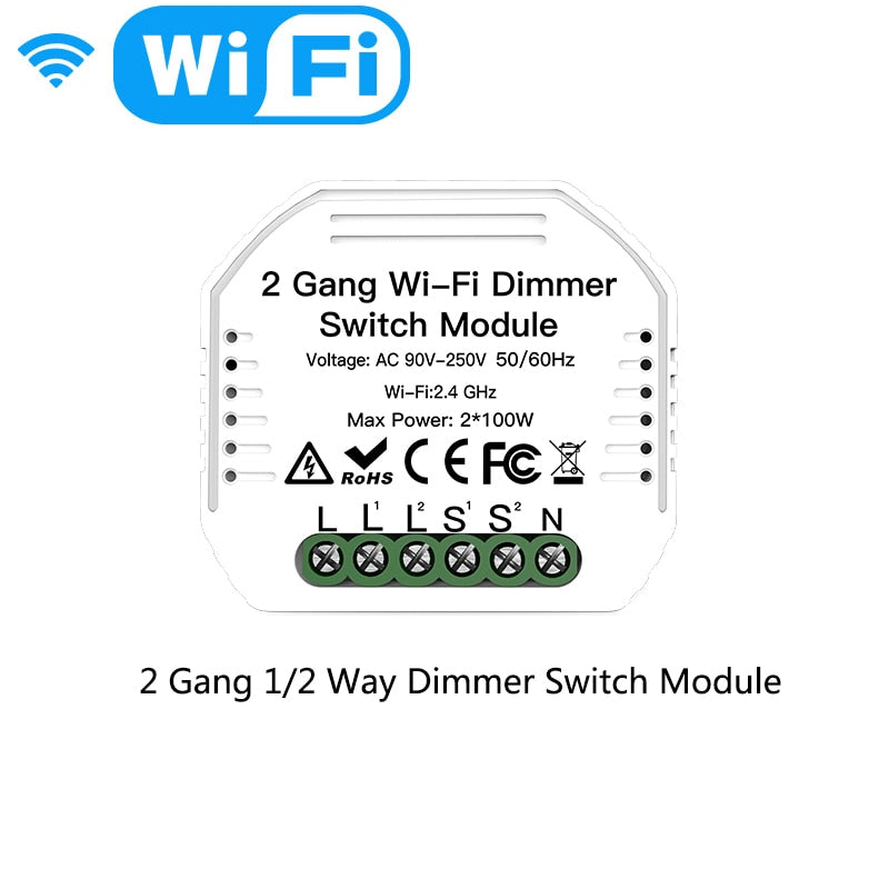 Moes Smart ZigBee WiFi Switch Module Dimmer Curtain Switch Smart Life App Remote Control Alexa Google Home Voice Control