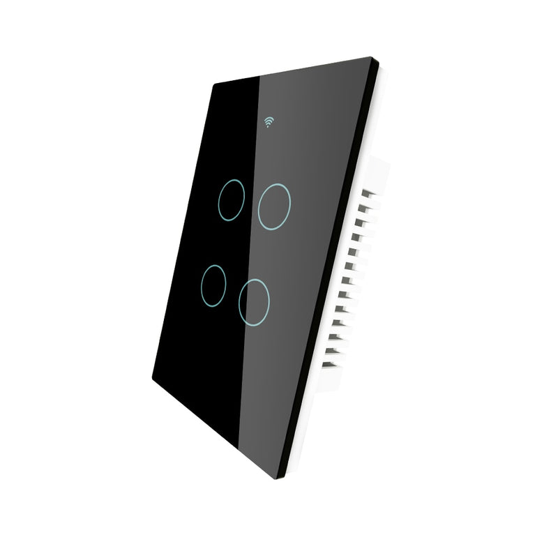 MOES Smart Glass Panel Switch Smart Life/Tuya App Multi-Control Association, Voice Control with Alexa,Google Home,1/2/3/4 Gang