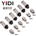 YIDI 5/10Set GX12 GX16 GX20 2 3 4 5 6 7 8 9 10 12 14 15 Pin Male Female Lc Cable Aviator Aviation Circular Connector Plug Socket