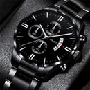 Fashion Mens Sports Watches Luxury Men Stainless Steel Quartz Wrist Watch for Man Business Casual Leather Watch часы мужские