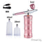 Top 0.4mm Pink Mini Air Compressor Kit Air-Brush Paint Spray Gun Airbrush For Nail Art Tattoo Craft Cake Nano Fog Mist Sprayer