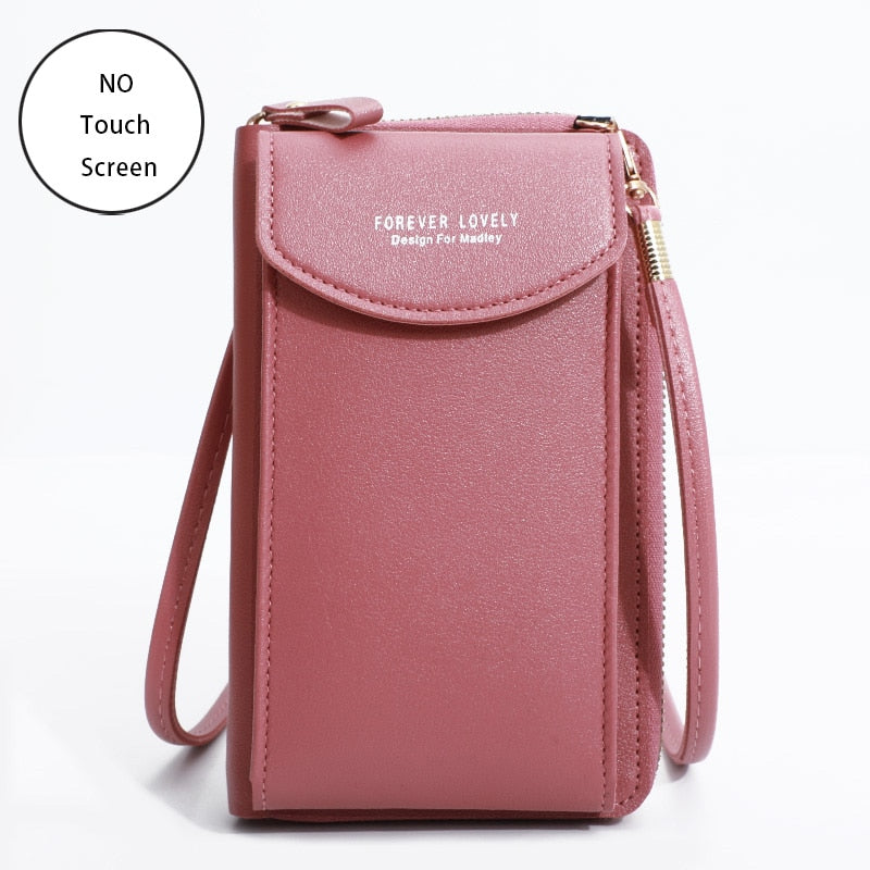 Women Bags Soft Leather Wallets Touch Screen Cell Phone Purse Crossbody Shoulder Strap Handbag for Female Cheap Women&