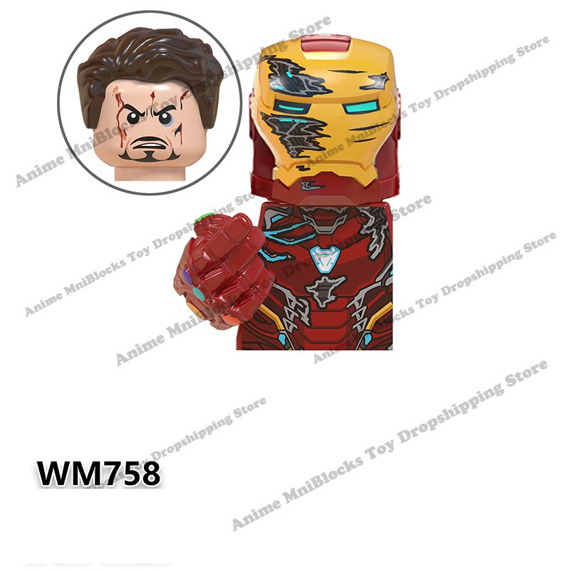 XP193 D009 WM718 Mark suit Disney anime movie figurine dolls mini plastic action toy figures Assemble blocks Christmas gifts