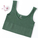 Women Tops Seamless Bralette Tank Top Female Crop Tops Cami Underwear Scoop Neck Ribbed Basic Tee Sexy Lingerie U Back Camisole