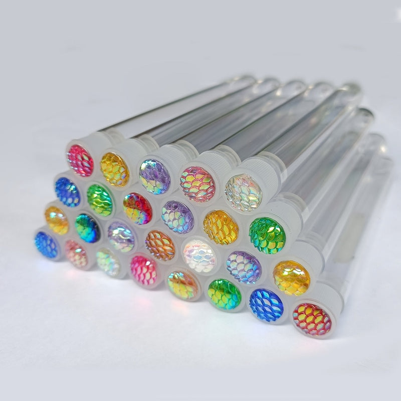 50pcs Reusable Eyelash Brush Tube Eye Lash Brush Eyebrow Brush Resin Drill Replaceable Mascara Wand Brushes Dust-proof