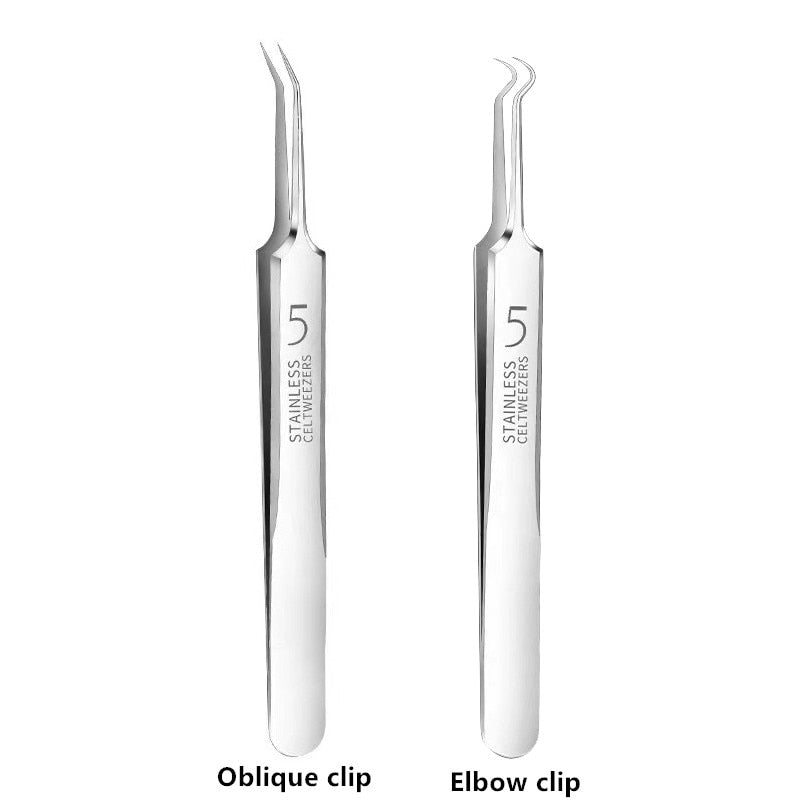 German Ultra-fine No. 5 Cell Pimples Blackhead Clip Tweezers Beauty Salon Special Scraping &amp; Closing Artifact Acne Needle Tool