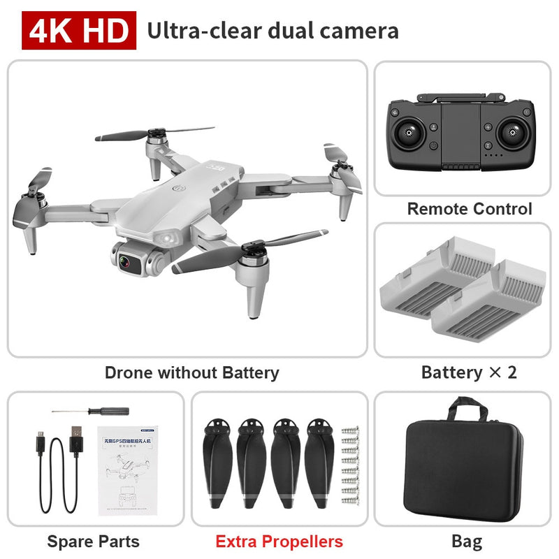 XKJ L900 PRO GPS Drone 4K Dual HD Camera Professional Aerial Photography Brushless Motor Foldable Quadcopter RC Distance1200M