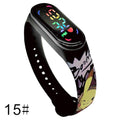 Pokemon Strap LED Electronic Watch Fashion Colorful Bracelet Touch Waterproof Anime Character Pikachu Educational Children&#39;s