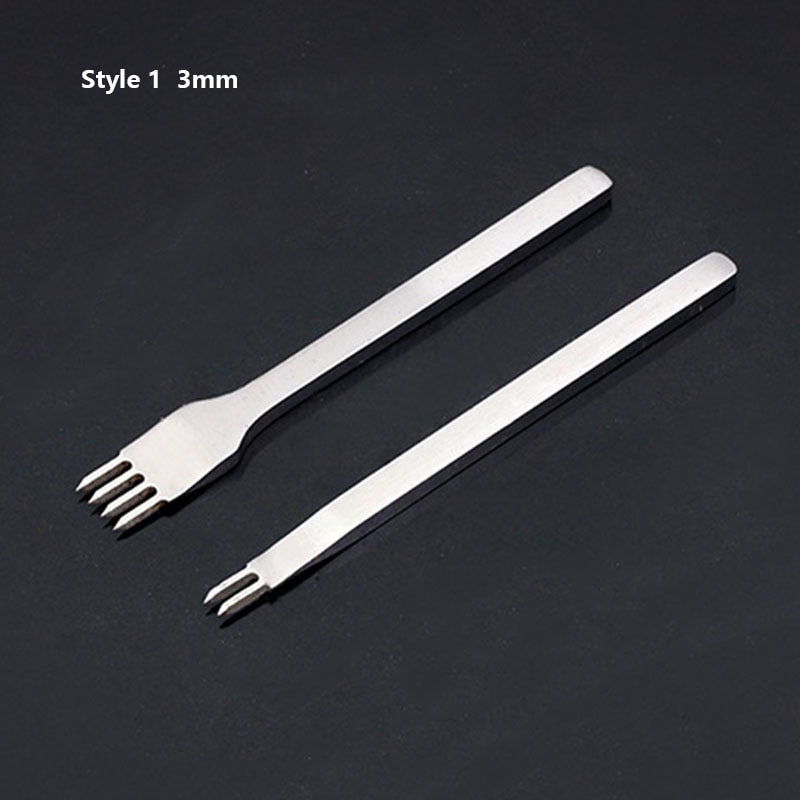 3/4/5/6mm Spacing Punch Tool For Leather Hole Punches Tool Lacing Stitching Sewing DIY Leather Craft Tools 1/2/4/6 Prong
