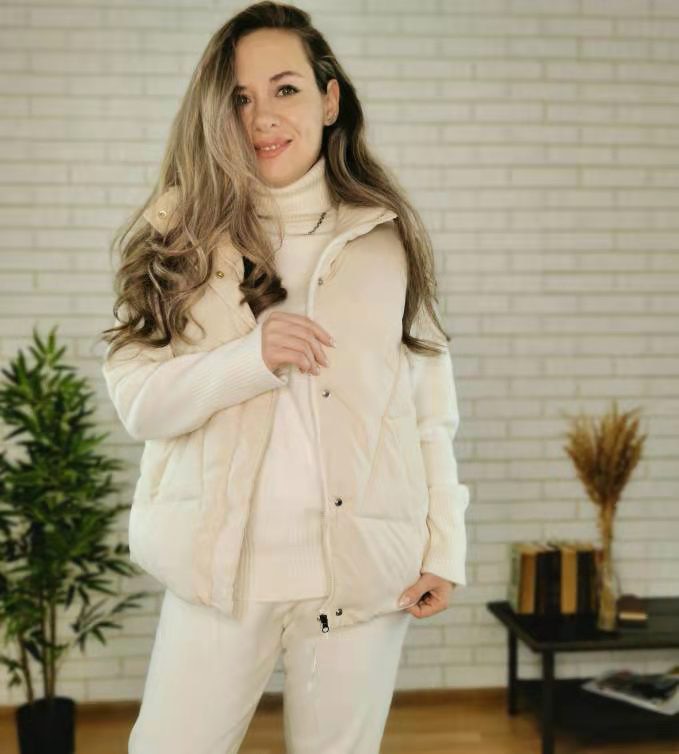 Plus size Winter Down Puffer Vest Women Casual All-match Sleeveless jacket Winter Long Bodywarm waistcoat Winter Sleeveless