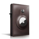 Smart Air Tag Wallet with RFID Slim Design Premium Crazy Horse Leather Pop Up Credit Card Holder Does Not Include Air Tag